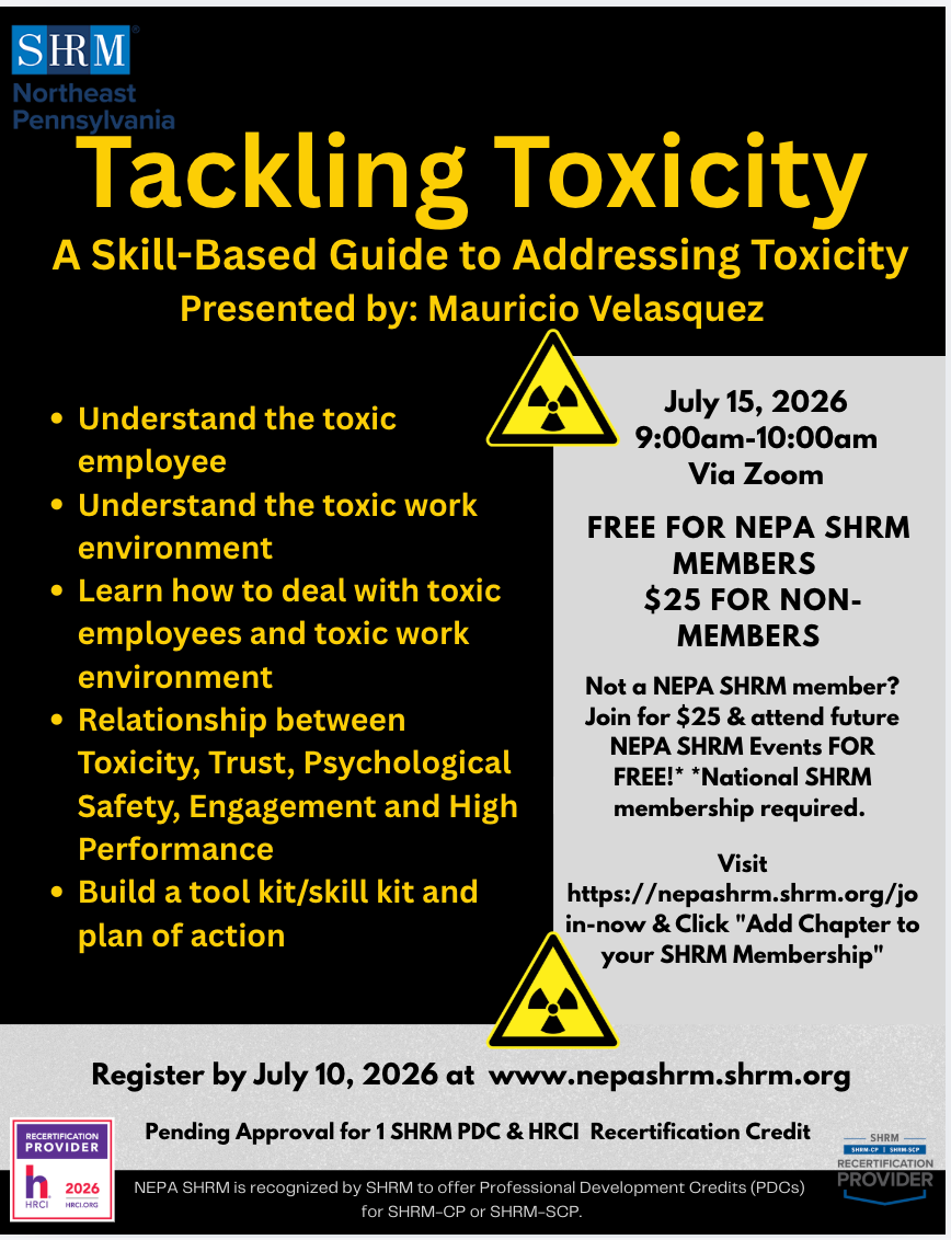 Tackling Toxicity in the Workplace flyer