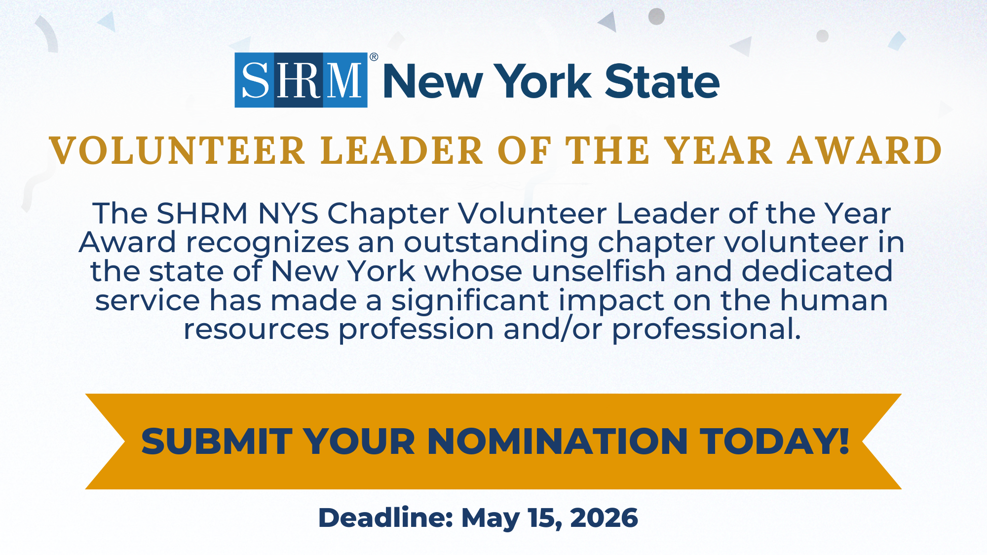 2026 Volunteer Leader of the Year Award
