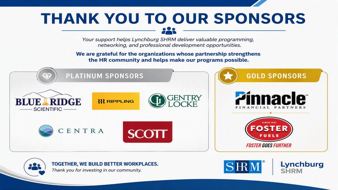 SHRM Lynchburg Sponsor Logos