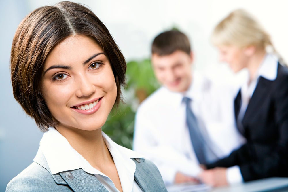 woman smiling
