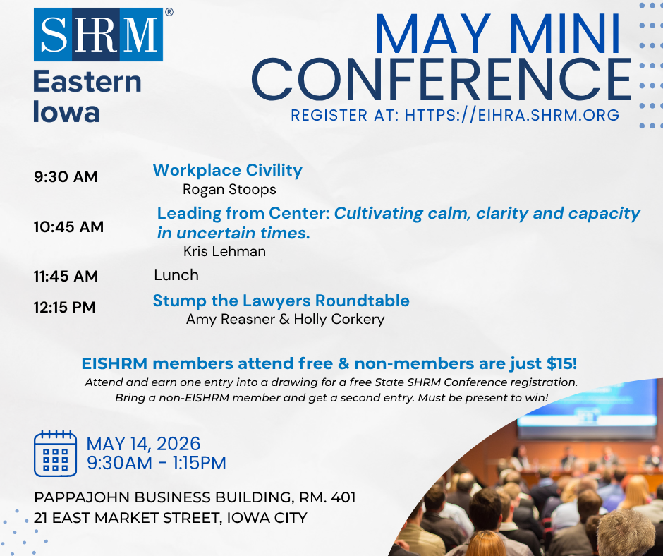 May Mini Conference Schedule