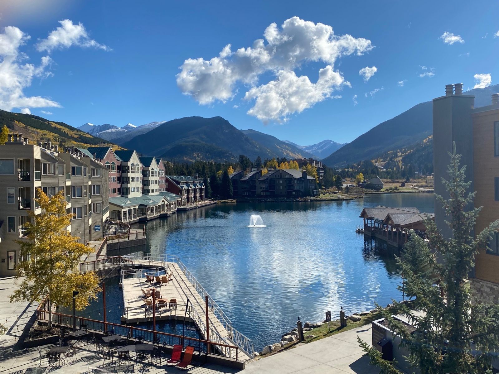 Buildings around water