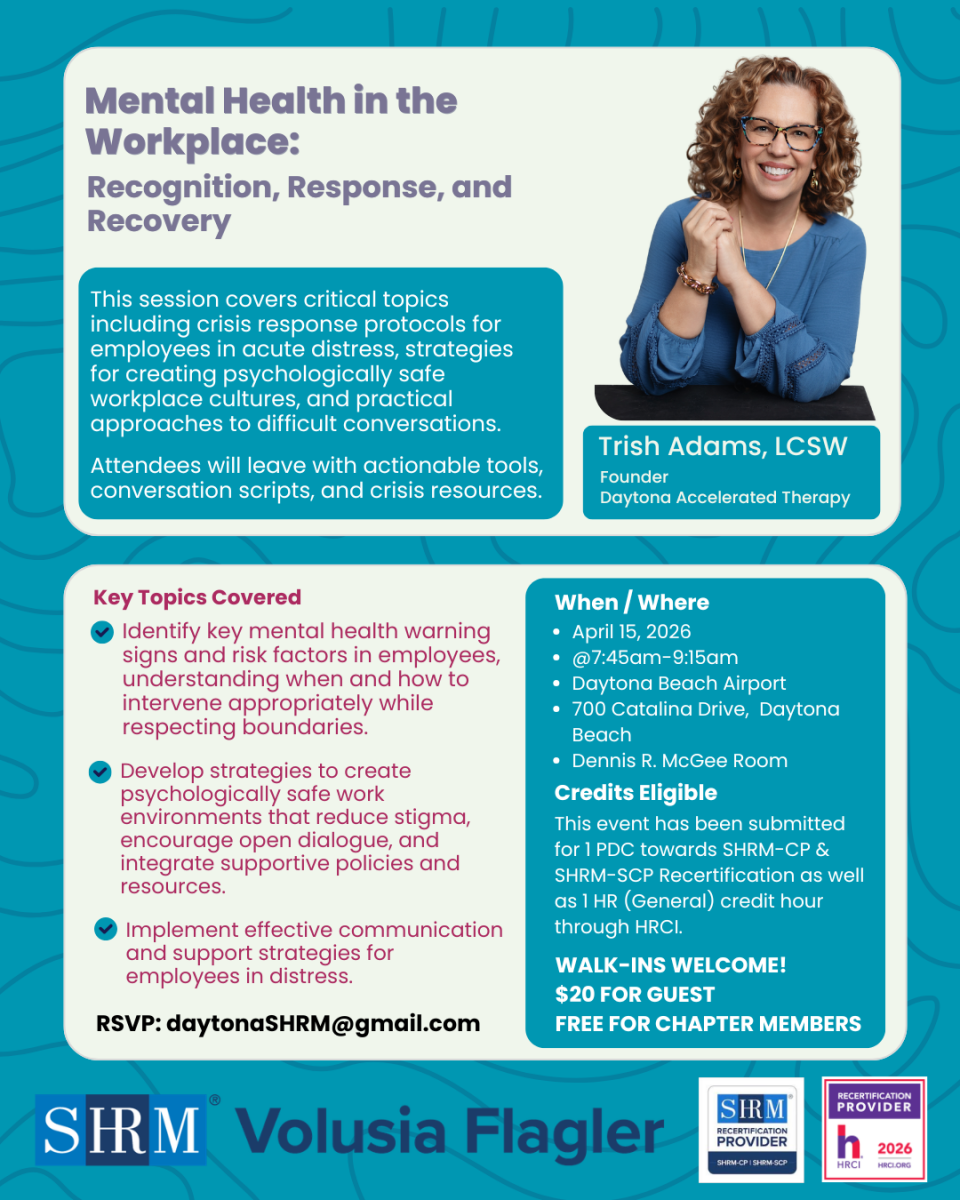 April 2026 Program Flyer - Mental Health in the Workplace